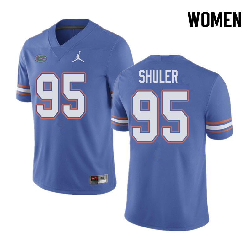 Jordan Brand Women #95 Adam Shuler Florida Gators College Football Jerseys Sale-Blue
